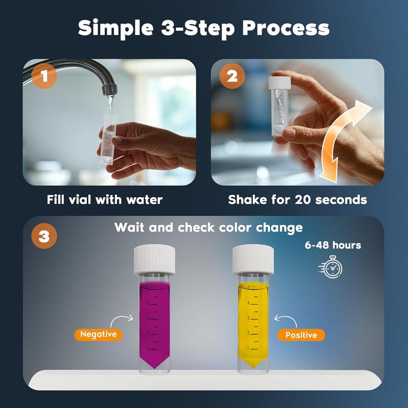 WaterSafe ® Bacteria Water Test Kit – USA-Made – Results as Fast as 6 Hours – Detects Coliform (Inc. E. coli) & Non-Coliform Bacteria in Drinking, Well & Tap Water – Lab-Quality Testing – 2 Pack - Image 3